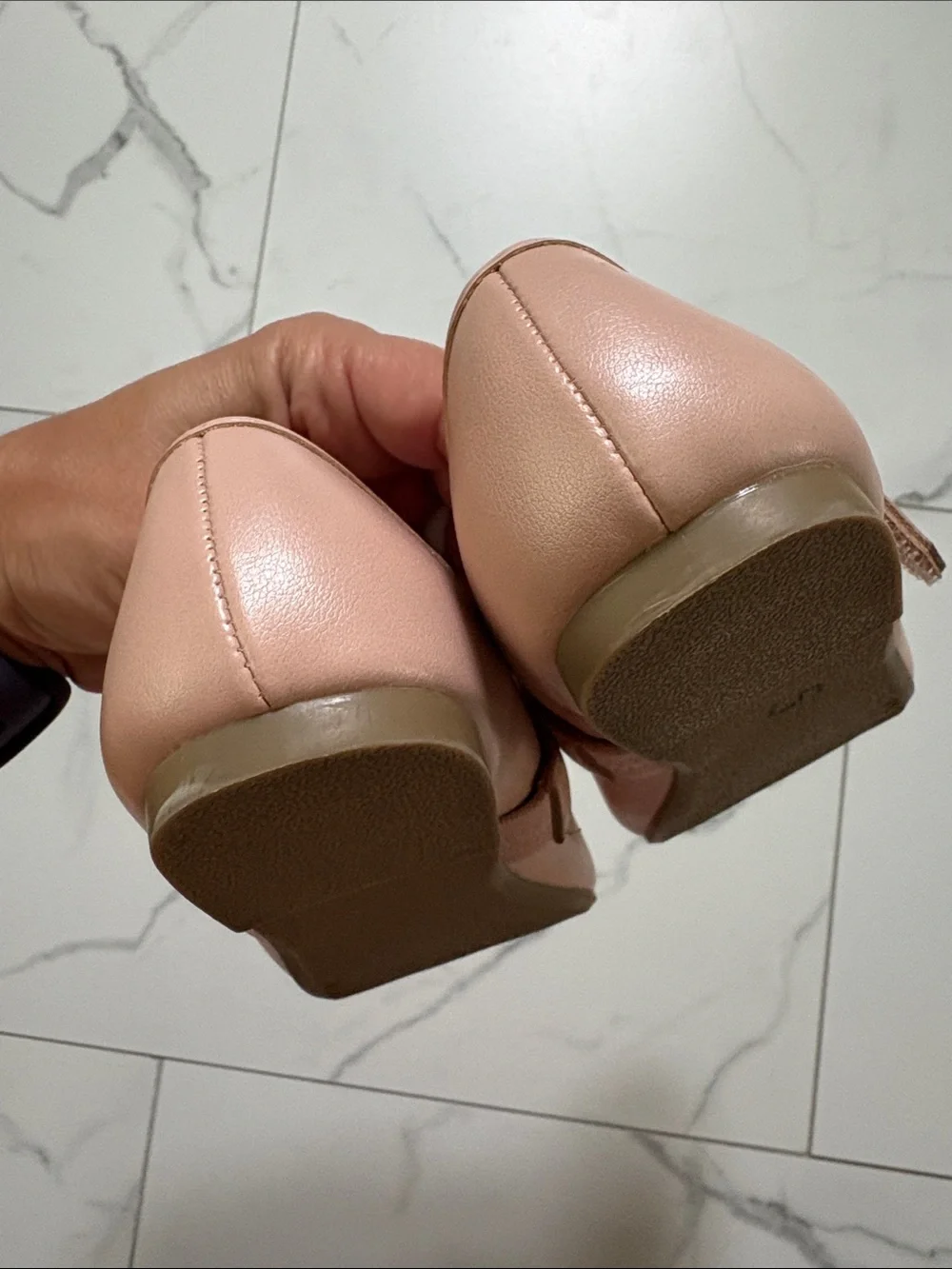Pink Mary Jane Flats with Buckle Velcro Strap